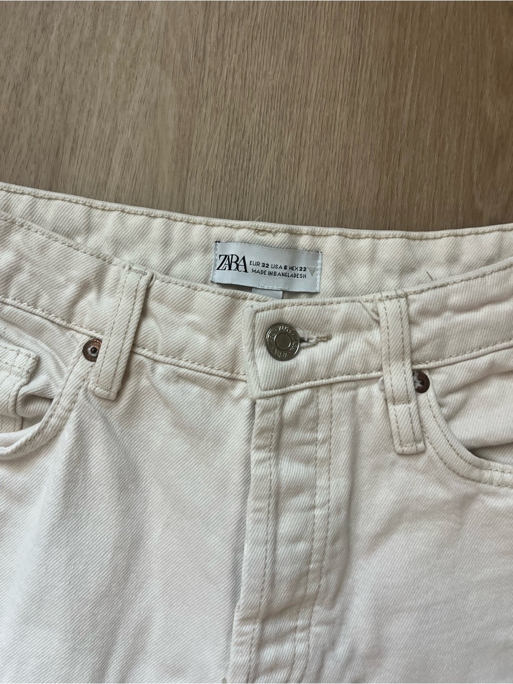 Zara The Grunge Pant Button Fly Cropped Pants Straight Leg Womens Size 0 - Picture 3 of 11